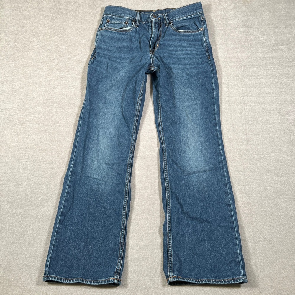 Old Navy Boot-Cut Built-In Flex Mid Rise Jeans Mens 30x30 Blue Cotton Blend